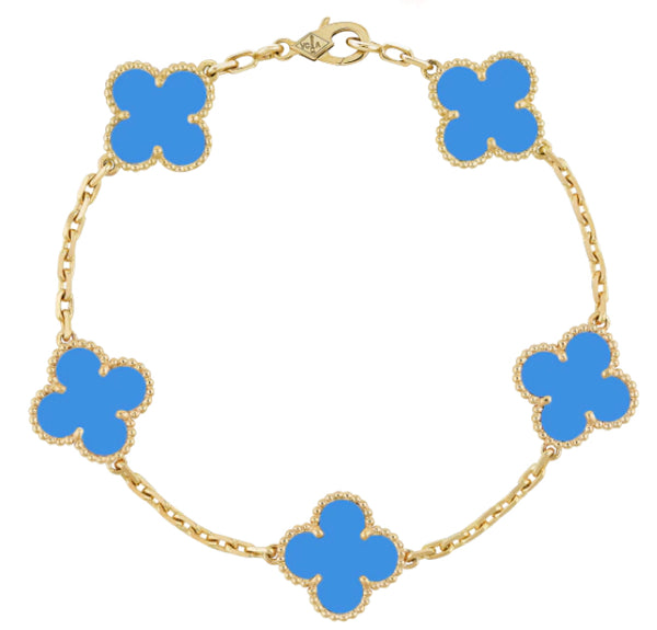 Van Cleef 5 motifs Gold bracelet