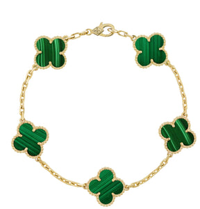 Van Cleef 5 motifs Gold bracelet