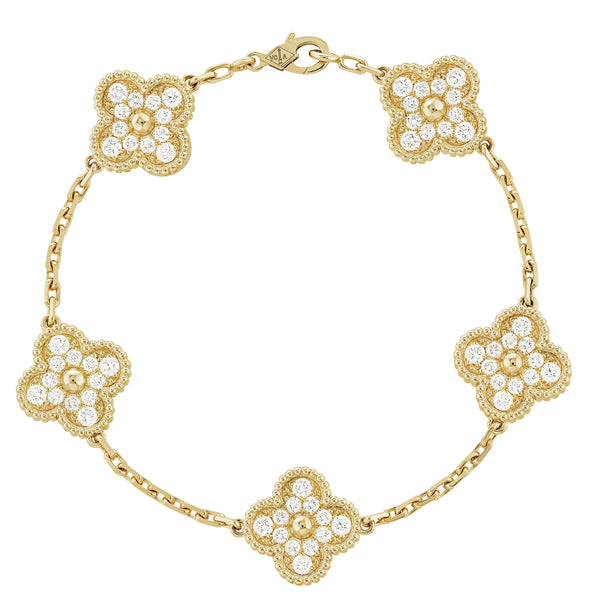 Van Cleef 5 motifs Diamond bracelet