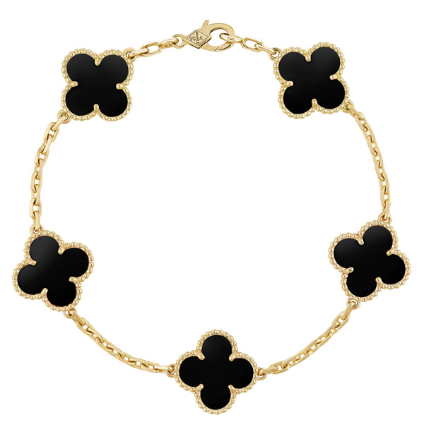 Van Cleef 5 motifs Gold bracelet
