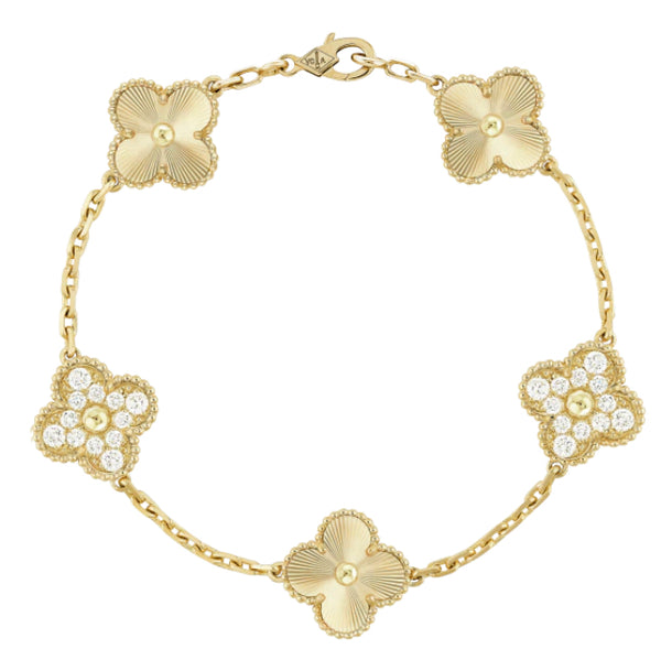 Van Cleef 5 motifs Diamond bracelet