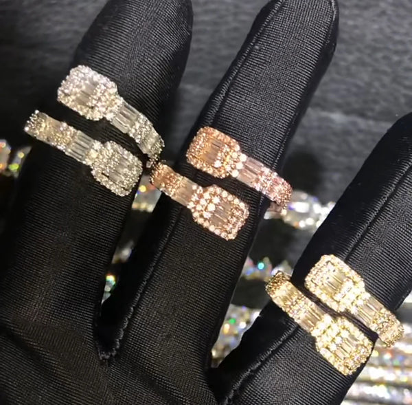 Thick Square Baguette Ring