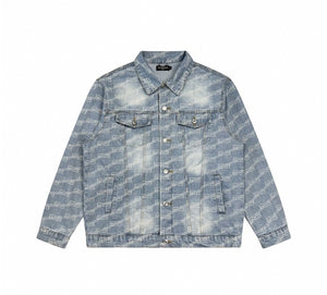 Balenci. Monogrammed Denim Jacket