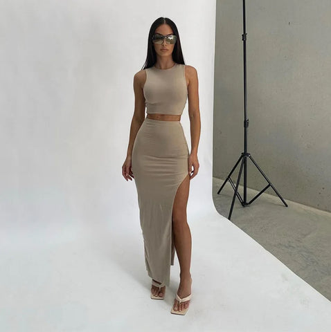 Casual 2 Piece Skirt Set