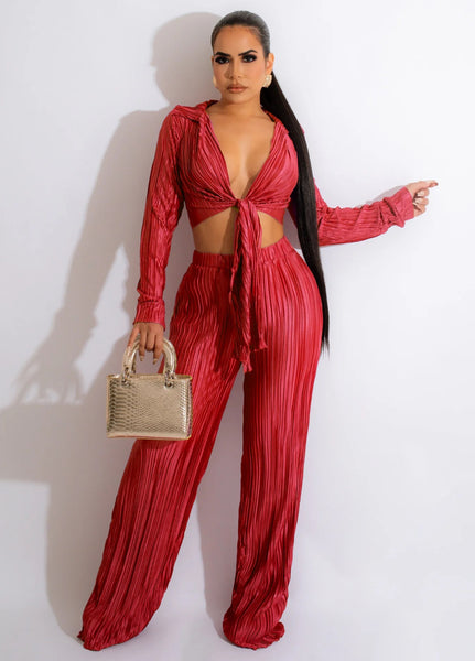 Classy Tie-up Pants Set