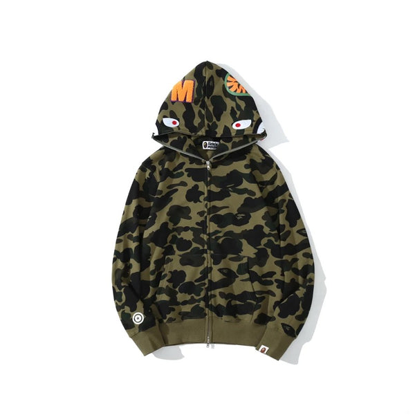 BAPE 1st Camo shark Zip hoodie