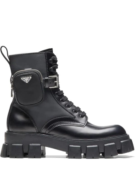 Pocket Lug-Sole Combat Boots