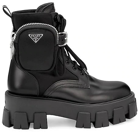 Pocket Lug-Sole Combat Boots
