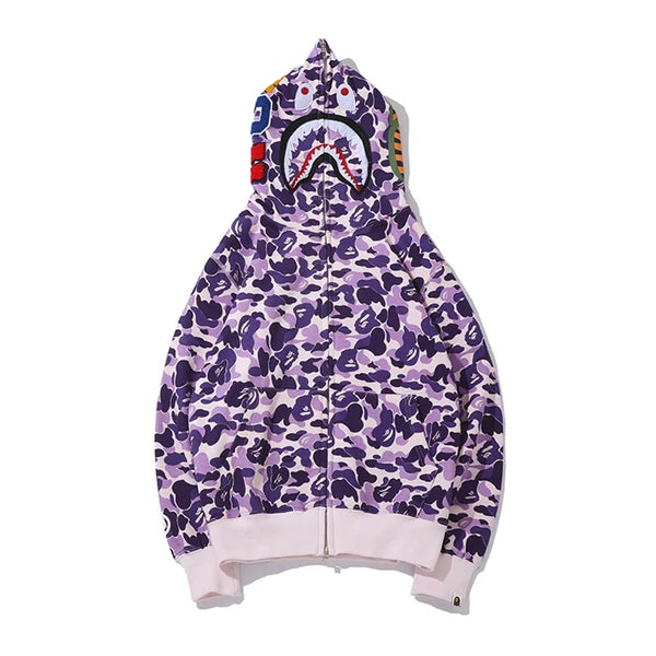 BAPE 1st Camo shark Zip hoodie