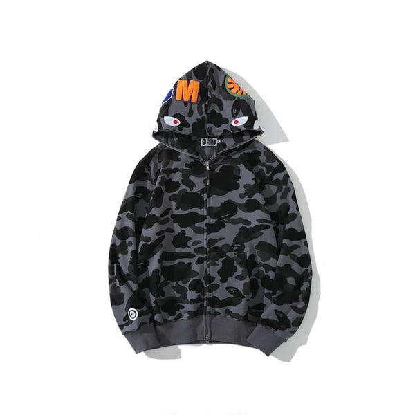 BAPE 1st Camo shark Zip hoodie