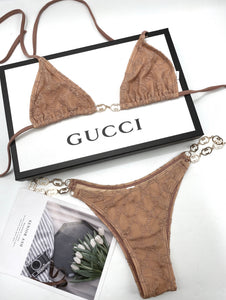 GG Embroidered Horsebit Bikini