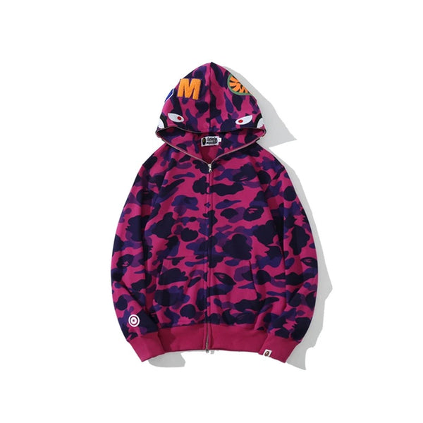 BAPE 1st Camo shark Zip hoodie