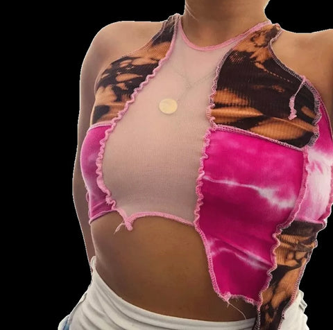 Patched crop top